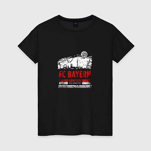 Женская футболка FC Bayern Munchen Skyline 2022 / Черный – фото 1