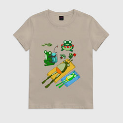 Женская футболка Лягушки