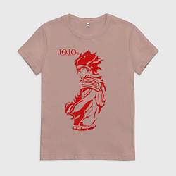 Футболка хлопковая женская JoJo Bizarre Adventure, цвет: пыльно-розовый