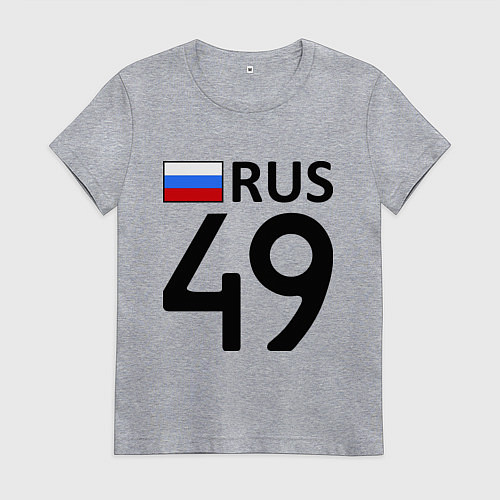 Женская футболка RUS 49 / Меланж – фото 1