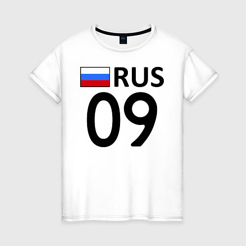 Женская футболка RUS 09 / Белый – фото 1