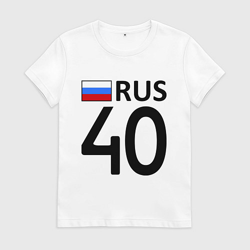 Женская футболка RUS 40 / Белый – фото 1