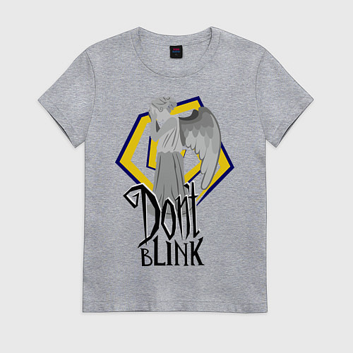Женская футболка Don't blink / Меланж – фото 1