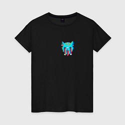 Женская футболка Кислотный Кот