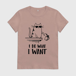 Женская футболка I do what i want