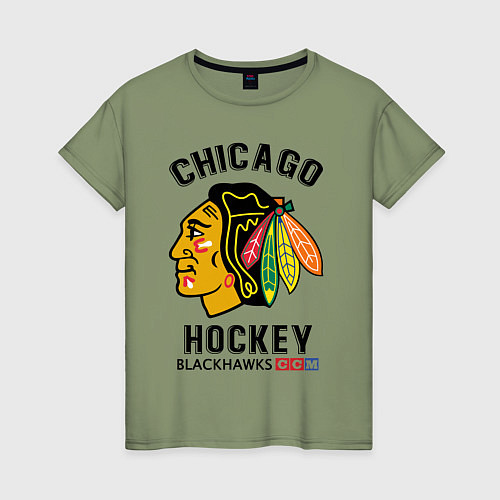 Женская футболка CHICAGO BLACKHAWKS NHL / Авокадо – фото 1