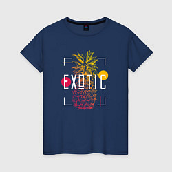 Женская футболка Ананас с надписью Exotic