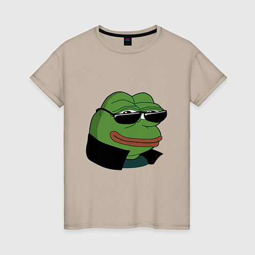 Женская футболка Pepe в очках EZ / Миндальный – фото 1