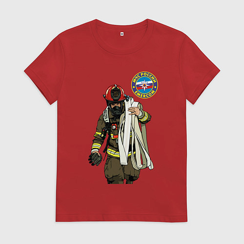 Женская футболка Спасатель МЧС / Красный – фото 1
