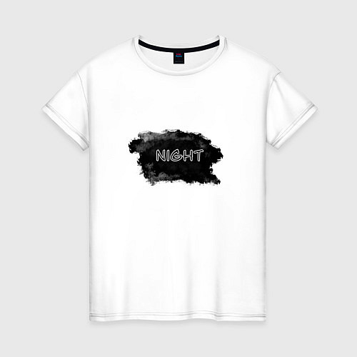 Женская футболка Ночь / Белый – фото 1