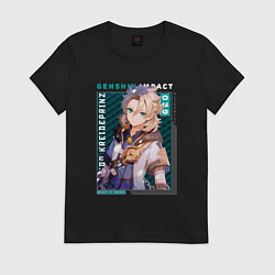 Женская футболка Альбедо Albedo с надписями, Genshin Impact