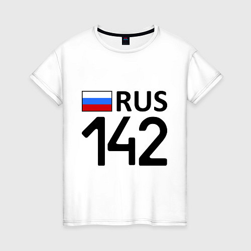 Женская футболка RUS 142 / Белый – фото 1