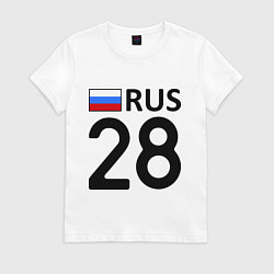 Футболка хлопковая женская RUS 28, цвет: белый