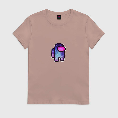 Женская футболка Among us Galaxy edition / Пыльно-розовый – фото 1