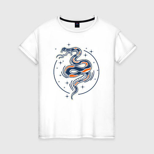 Женская футболка Змея / Белый – фото 1