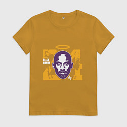 Футболка хлопковая женская Kobe Bryant, цвет: горчичный