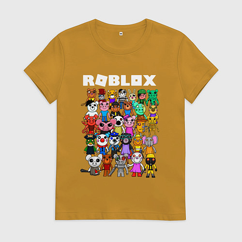 Женская футболка ROBLOX PIGGY / Горчичный – фото 1