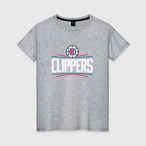 Женская футболка Los Angeles Clippers / Меланж – фото 1