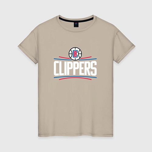 Женская футболка Los Angeles Clippers / Миндальный – фото 1