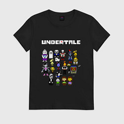 Футболка хлопковая женская UNDERTALE, цвет: черный
