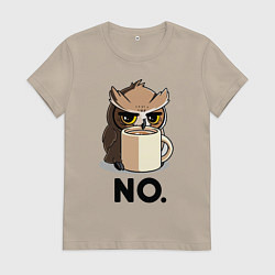 Женская футболка Сова с кофе