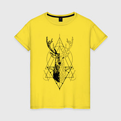 Женская футболка Polygonal deer