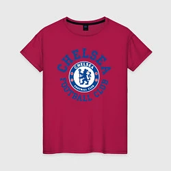 Футболка хлопковая женская Chelsea FC, цвет: маджента