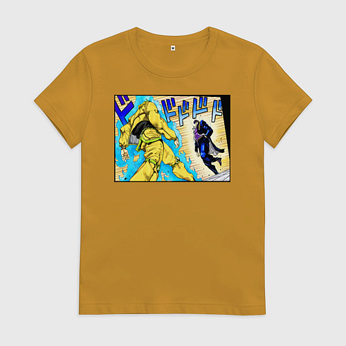 Женская футболка Дио идет на забив / Горчичный – фото 1