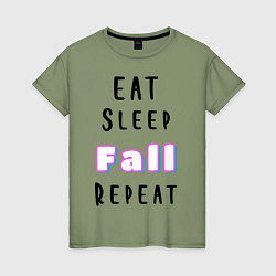 Футболка хлопковая женская Fall Guys, цвет: авокадо