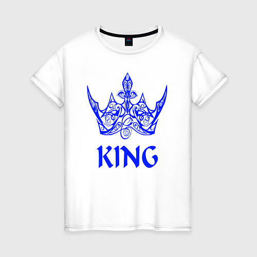 Женская футболка KING / Белый – фото 1