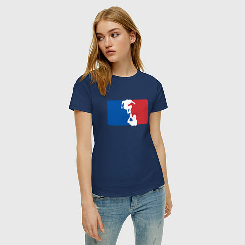 Женская футболка ХАБИБ / Тёмно-синий – фото 3