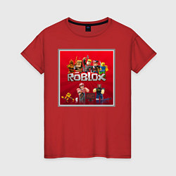 Футболка хлопковая женская Roblox, цвет: красный