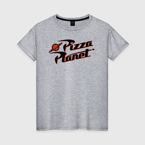 Женская футболка Pizza Planet / Меланж – фото 1