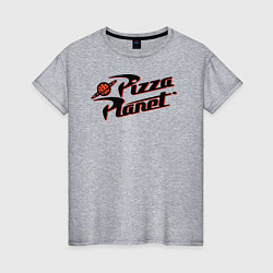 Футболка хлопковая женская Pizza Planet, цвет: меланж