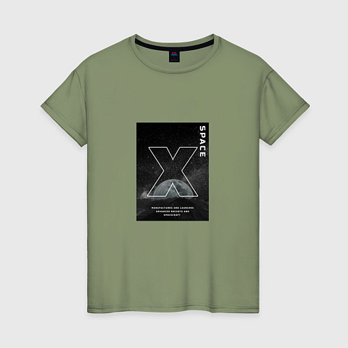 Женская футболка Space X / Авокадо – фото 1