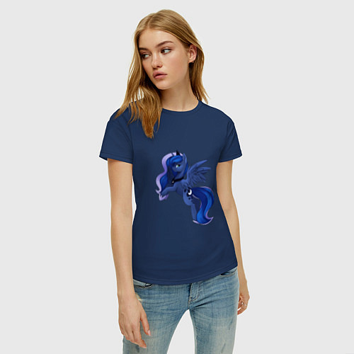 Женская футболка Принцесса Луна / Тёмно-синий – фото 3