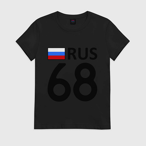 Женская футболка RUS 68 / Черный – фото 1