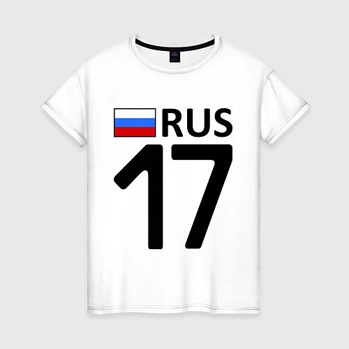 Женская футболка RUS 17 / Белый – фото 1