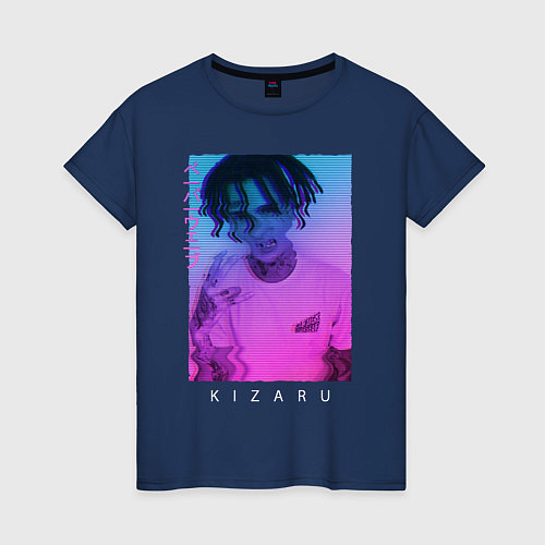 Женская футболка Kizaru Vaporwave / Тёмно-синий – фото 1