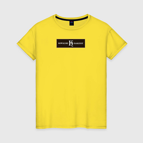 Женская футболка Kowalski Bakery Logo / Желтый – фото 1