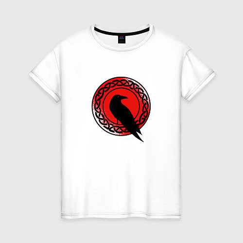 Женская футболка Хипстерский Ворон / Белый – фото 1