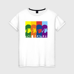 Футболка хлопковая женская The Beatles, цвет: белый