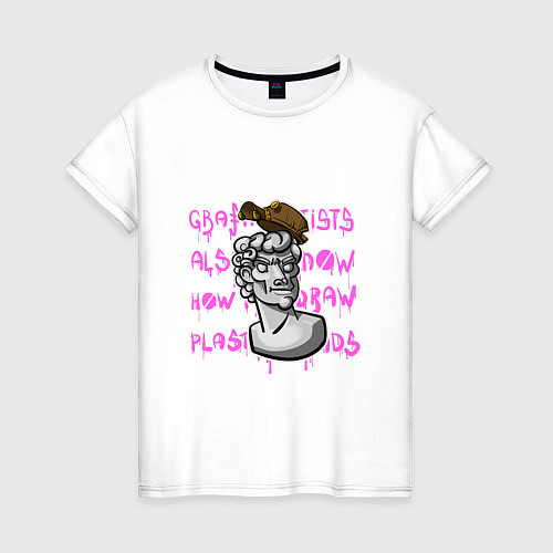 Женская футболка Гипсовая голова / Белый – фото 1