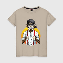 Женская футболка Monkey hipster
