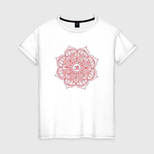 Женская футболка Ohm mandala yoga / Белый – фото 1