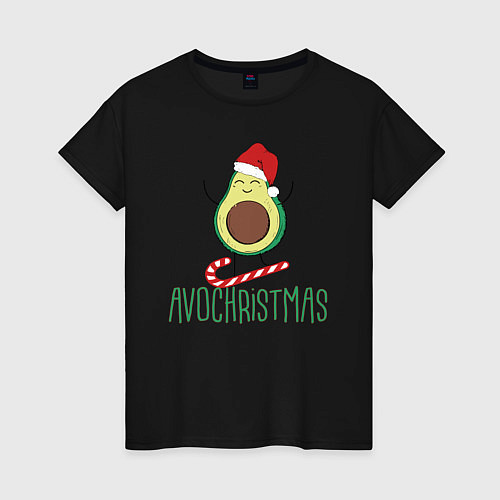 Женская футболка AVOCHRISTMAS / Черный – фото 1