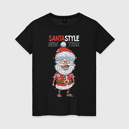 Женская футболка SantaSTYLE / Черный – фото 1