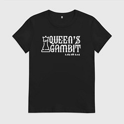 Футболка хлопковая женская Queens Gambit - Ход королевы, цвет: черный