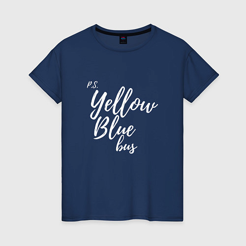 Женская футболка Yellow Blue Bus / Тёмно-синий – фото 1