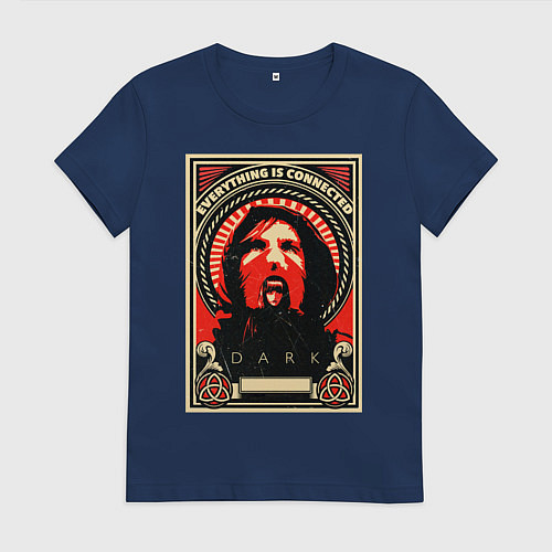 Женская футболка DARK Тьма / Тёмно-синий – фото 1